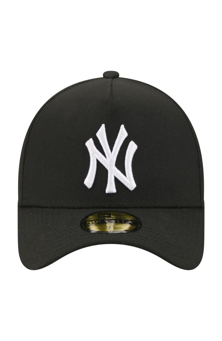 New Era Men's New Era Black New York Yankees A-Frame 59FORTY Fitted Hat, Alternate, color, Black