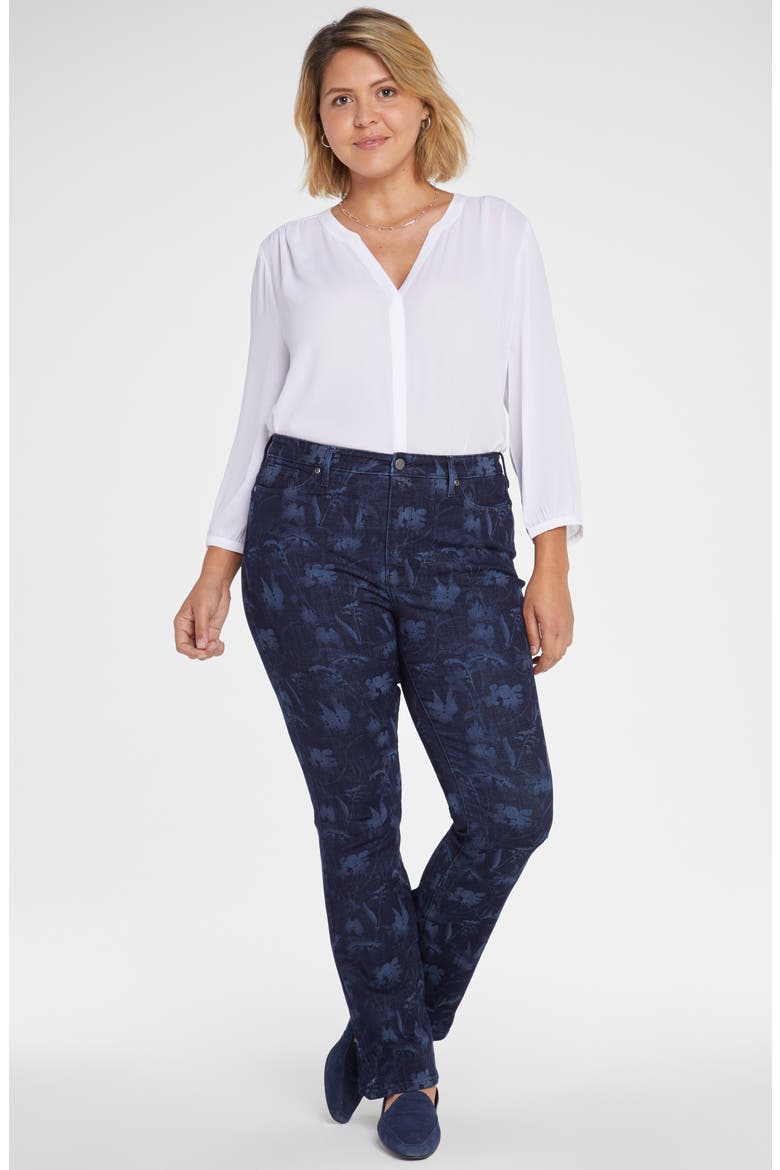 Floral Print High Waist Slim Bootcut Jeans, Alternate, color, BISHOP FLORAL MULTI LASER
