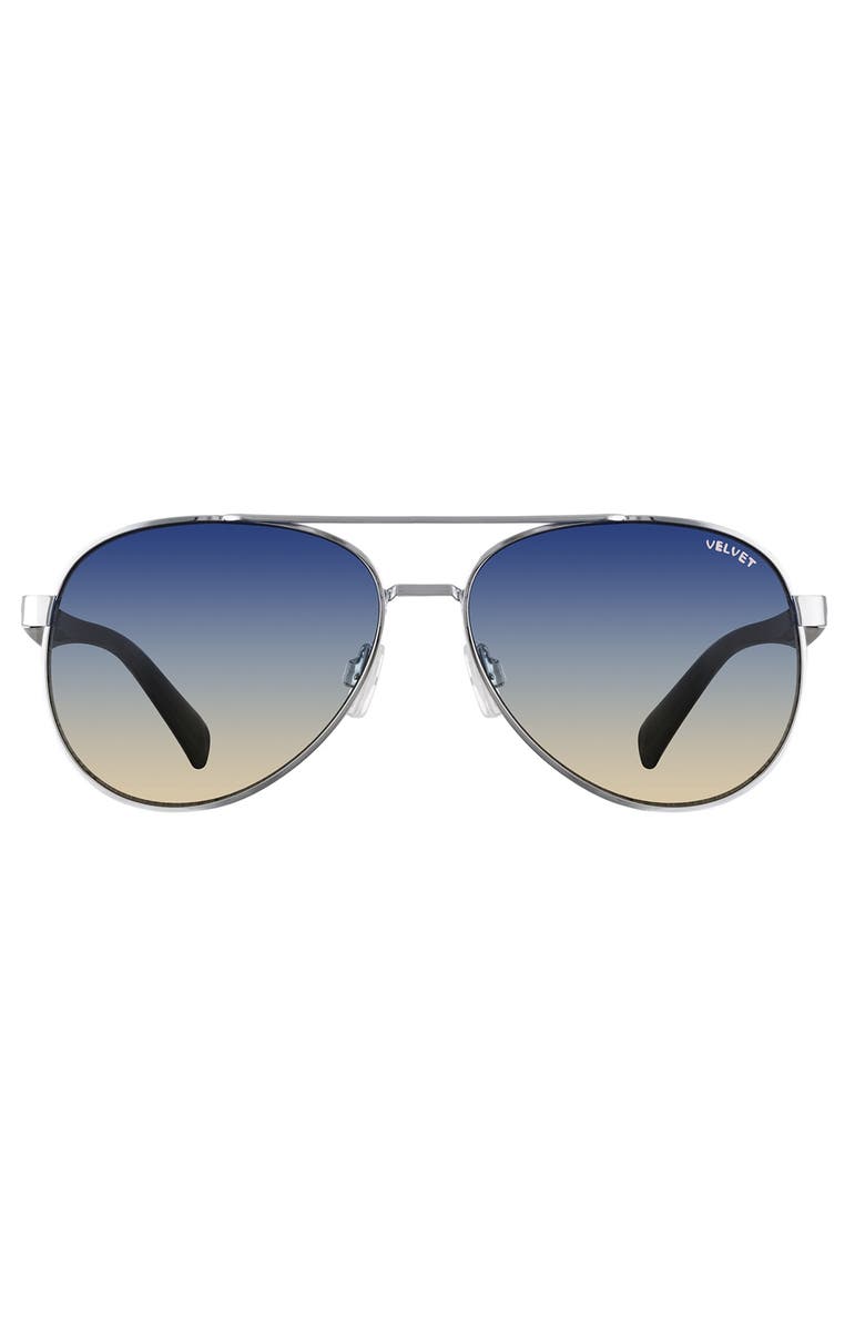 Velvet Eyewear Bonnie 52mm Gradient Aviator Sunglasses, Main, color, 