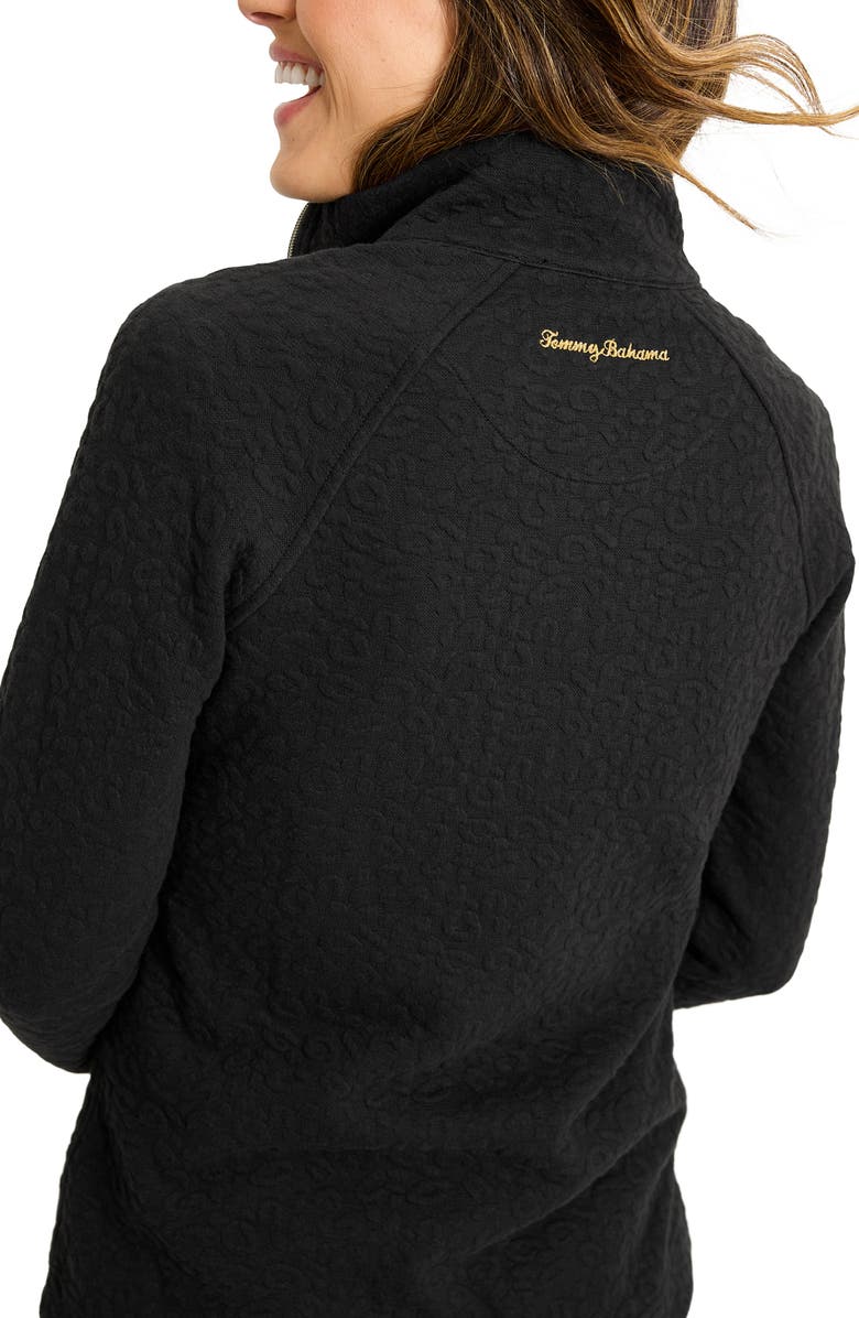Tommy Bahama Aruba Purrfection Animal Spot Jacquard Zip-Up Jacket, Alternate, color, 