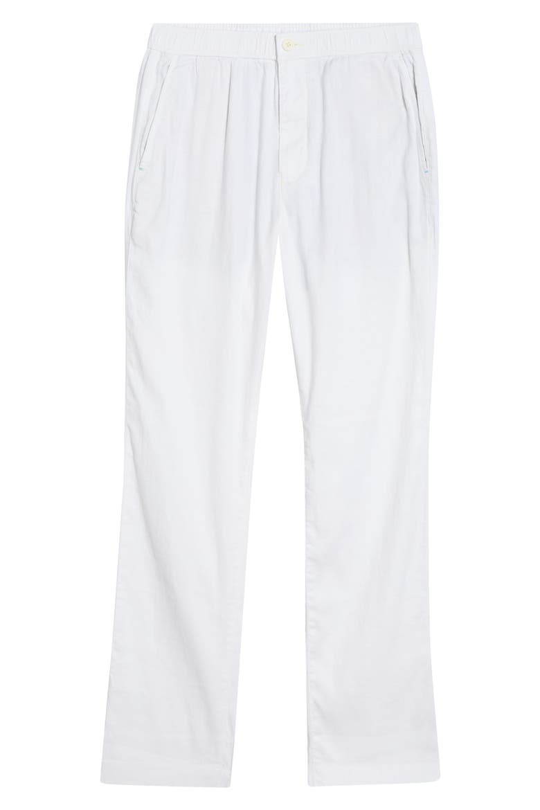 Beach Coast Linen Pants, Alternate, color, WHITE
