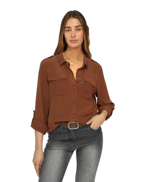 Eclipse Rolled Sleeve Blouse