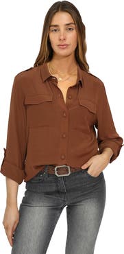 Belle & Bloom Eclipse Rolled Sleeve Blouse
