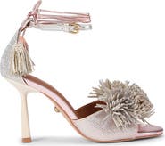 Kurt Geiger London Pom Pom Ankle Wrap Sandal