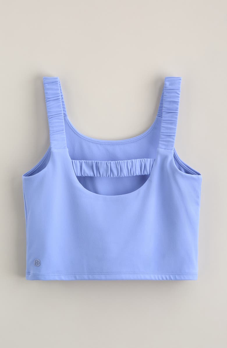 Zella Girl Kids' Play Date Cropped Tank, Alternate, color, Blue Hydrangea
