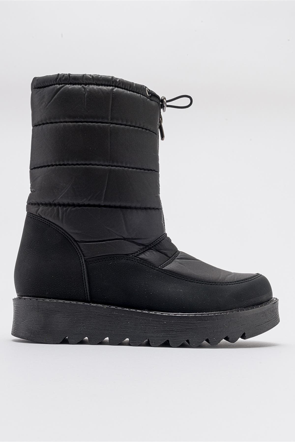 Prologue Shoes Vay Zip Snow Boot, Alternate, color, Black Faux Leather