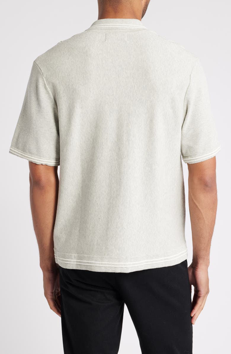 Wax London Minori Short Sleeve Milano Knit Button-Up Shirt, Alternate, color,