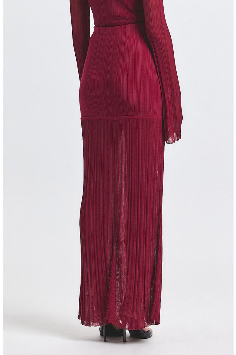 Romina Rib Maxi Skirt, Alternate, color, CARMINE