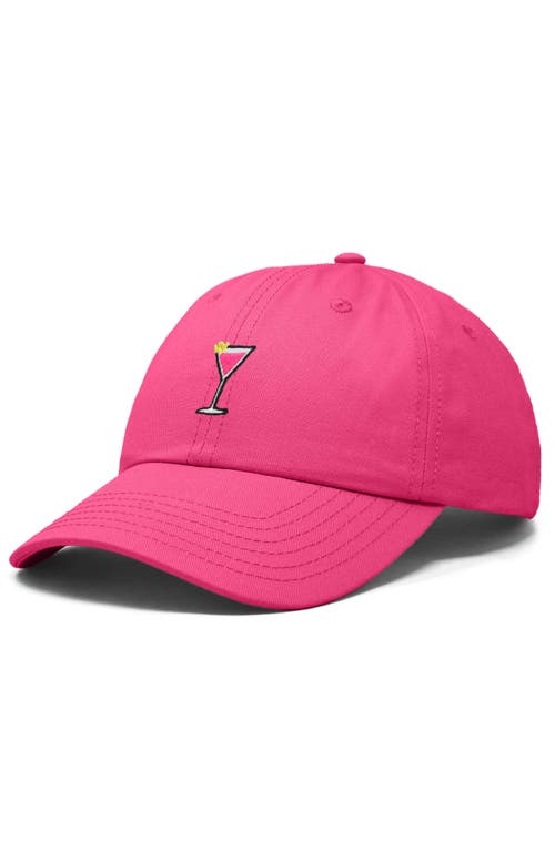 Dalix Cosmo Embroidered Casual Hat In Hot Pink