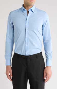 Cavalli Class Slim Fit Stretch Cotton Dress Shirt