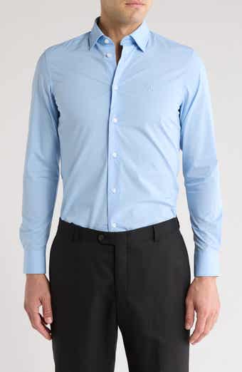 Cavalli Class Slim Fit Stretch Cotton Dress Shirt