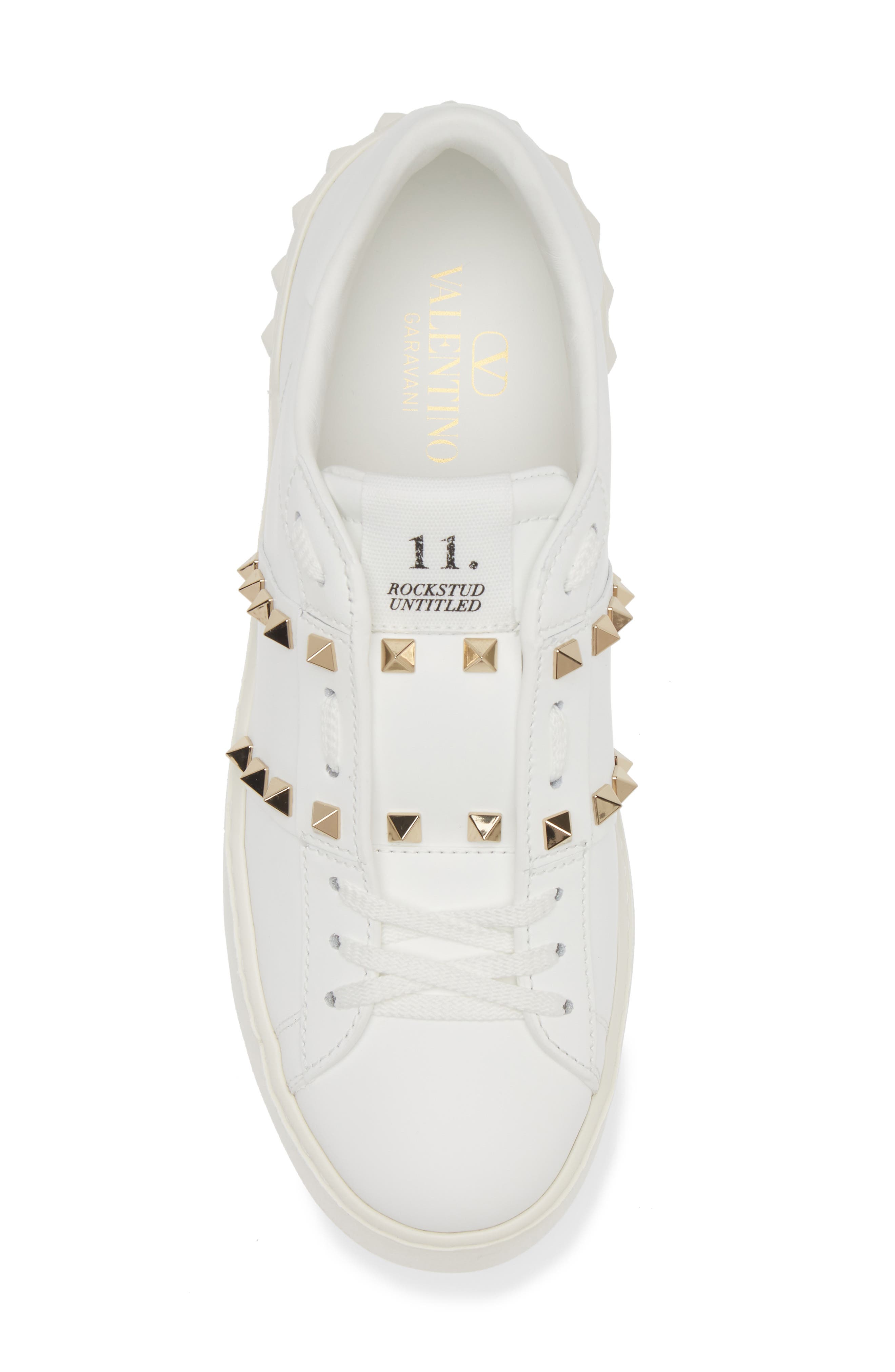 Valentino Garavani Rockstud Untitled Platform Sneaker, Alternate, color, 0Bo Bianco