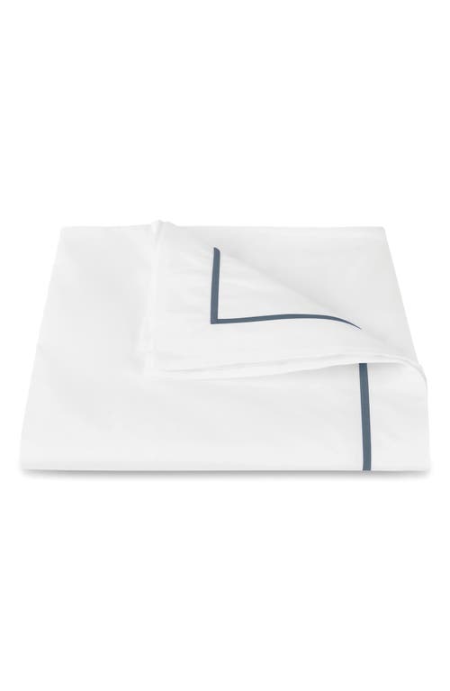 Matouk Bergamo Cotton Percale Duvet Cover In White