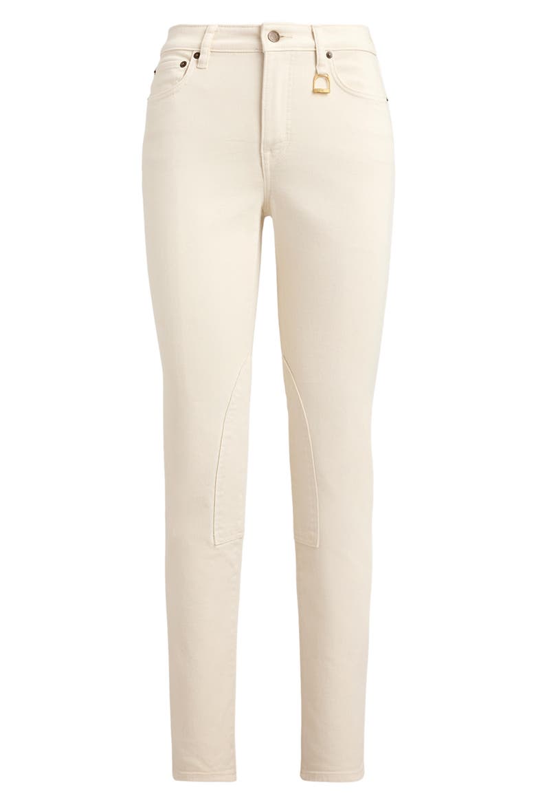High Rise Ankle Skinny Jeans, Alternate, color, CREAM WASH