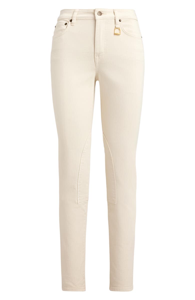 Lauren Ralph Lauren High Rise Ankle Skinny Jeans, Alternate, color, Cream Wash