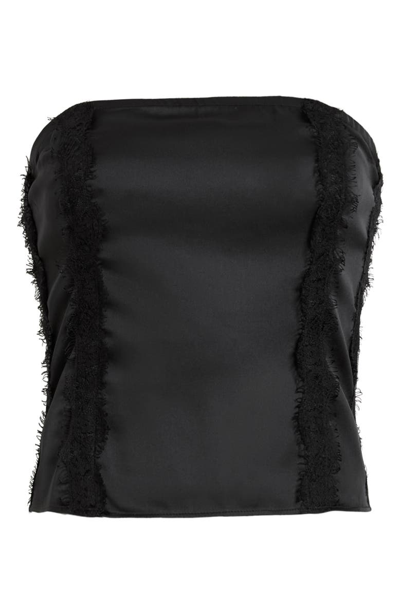 AllSaints Morgan Strapless Crop Top, Alternate, color,