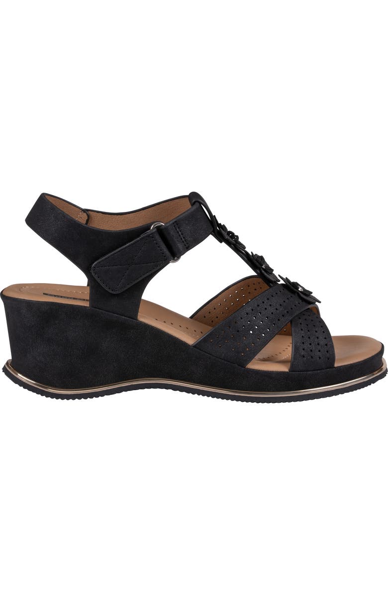 GOOD CHOICE NEW YORK Miko Wedge Sandal, Alternate, color, Black