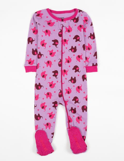 Footed Cotton Pajamas Matching Family Coordinated Animal Prints (Baby)
