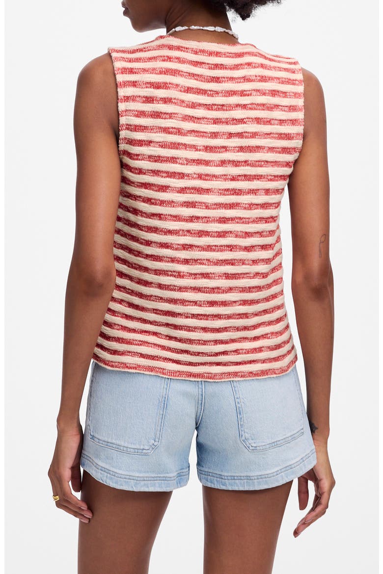 Stripe Crewneck Sweater Vest, Alternate, color, FESTIVAL RED