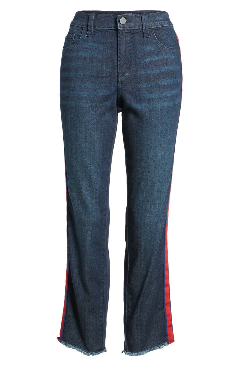 Halogen<sup>®</sup> Tuxedo Stripe Straight Leg Jeans, Alternate, color,