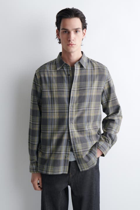 Checked Cotton-Twill Shirt