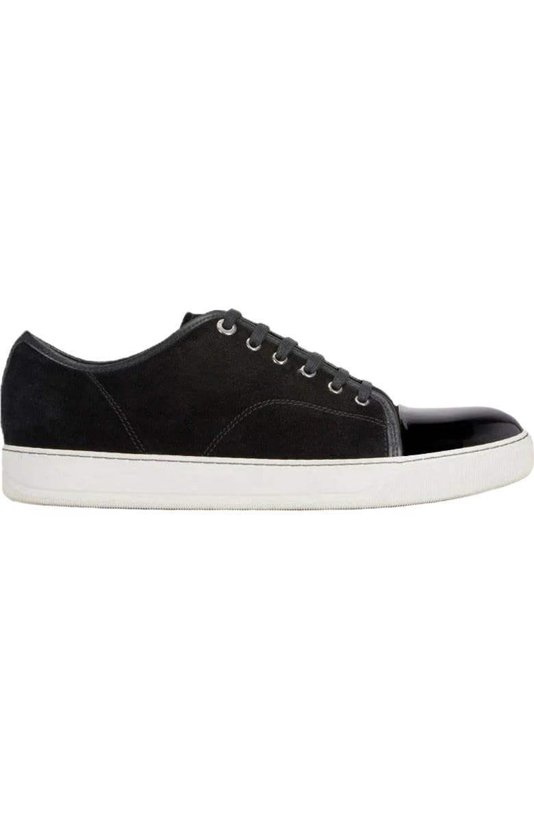 Lanvin Dbb1 Suede And Patent Leather Sneakers, Alternate, color, Black