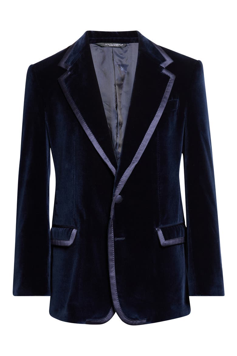 Velvet Tuxedo Jacket, Main, color, DARK BLUE
