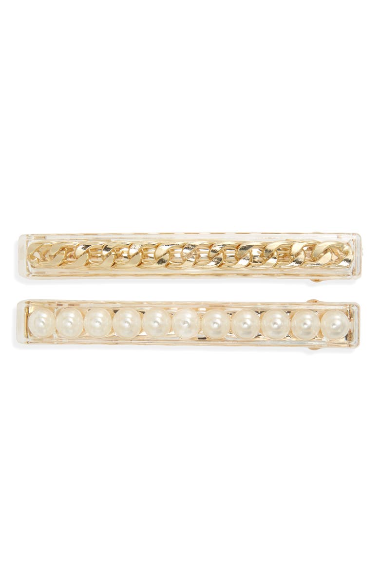 Tasha 2-Pack Embellished Barrettes, Main, color, 