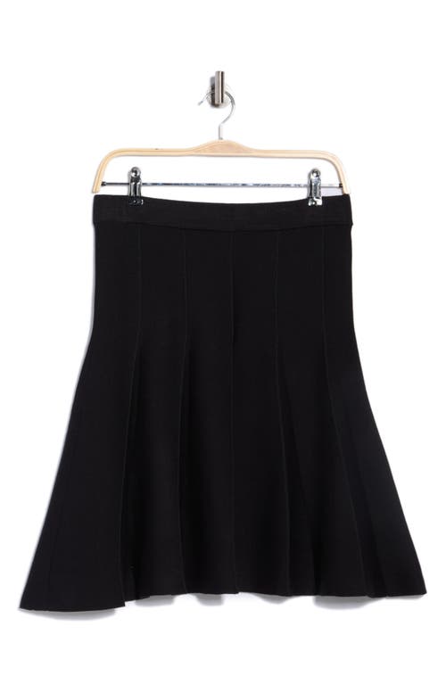 Max Studio Pleated Sweater Miniskirt In Black