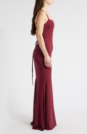 Rhinestone Strappy Gown