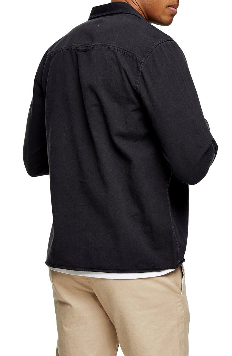 Topman Twill Slim Fit Button-Up Shirt, Alternate, color, 