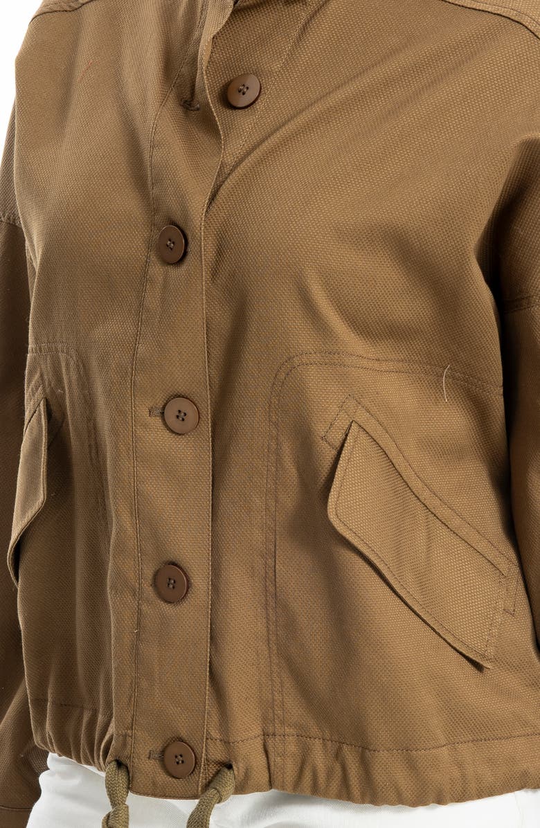 MAX STUDIO Cotton Piqué Jacket, Alternate, color, Peat