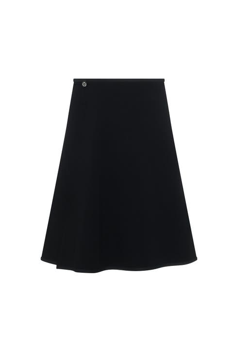 Ponte Flare Faux Wrap Skirt with Adjustable Elastic Waist (Little Kid & Big Kid)