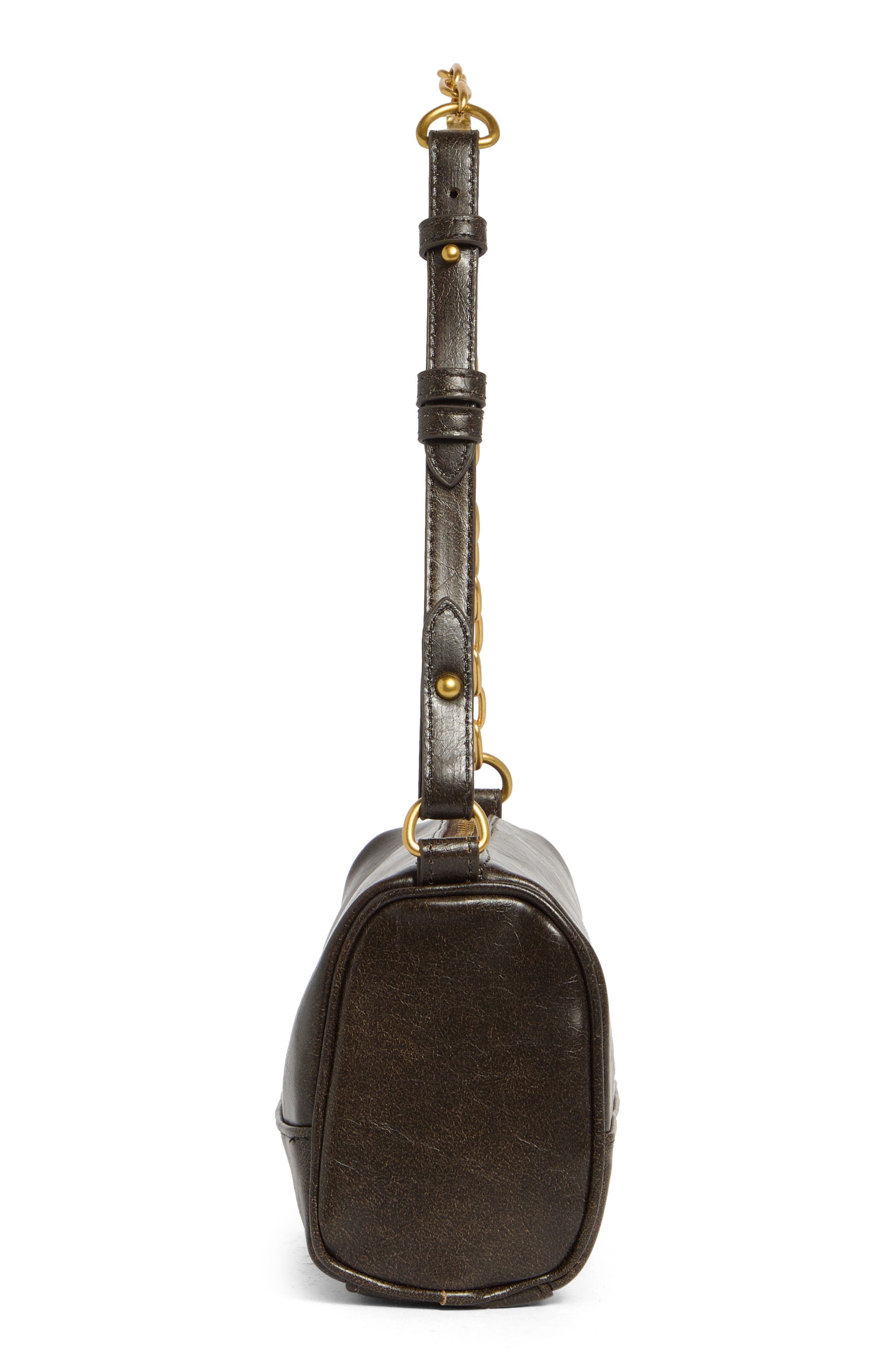 Sloan Faux Leather Barrel Shoulder Bag, Alternate, color, COCOA