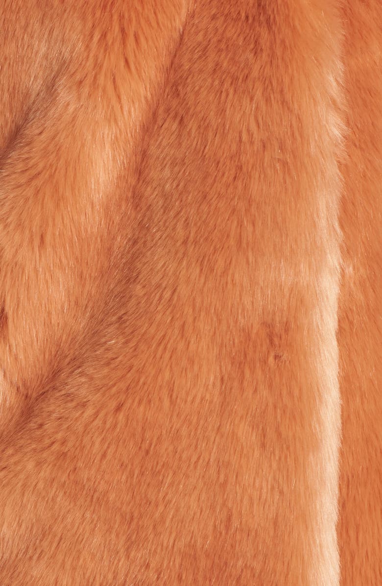 Avec Les Filles Notch Collar Faux Fur Coat, Alternate, color, 