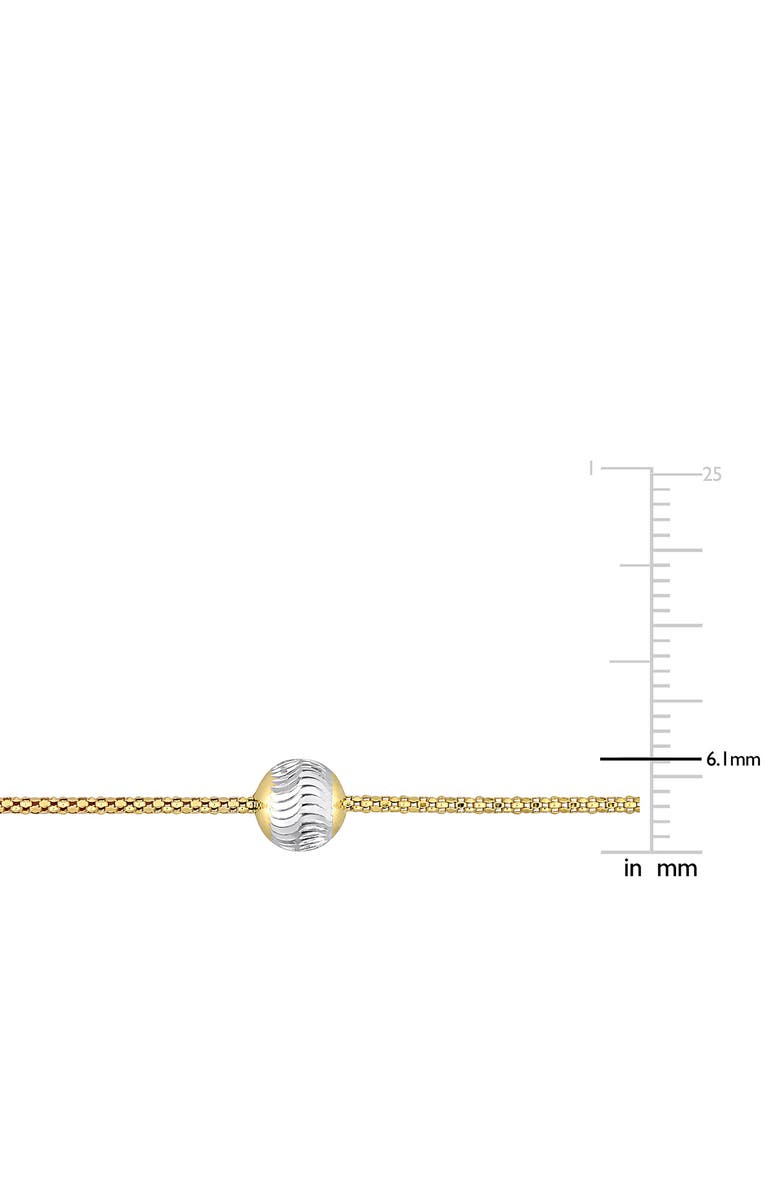 DELMAR 6mm Ball Station Chain Bracelet, Alternate, color, Gold