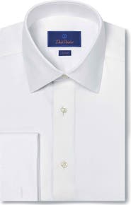 David Donahue Trim Fit Performance Twill Formal Shirt