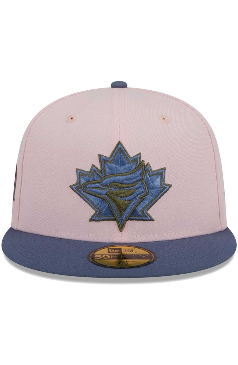 New Era Men's New Era Pink/Blue Toronto Blue Jays  Olive Undervisor 59FIFTY Fitted Hat, Alternate, color, 