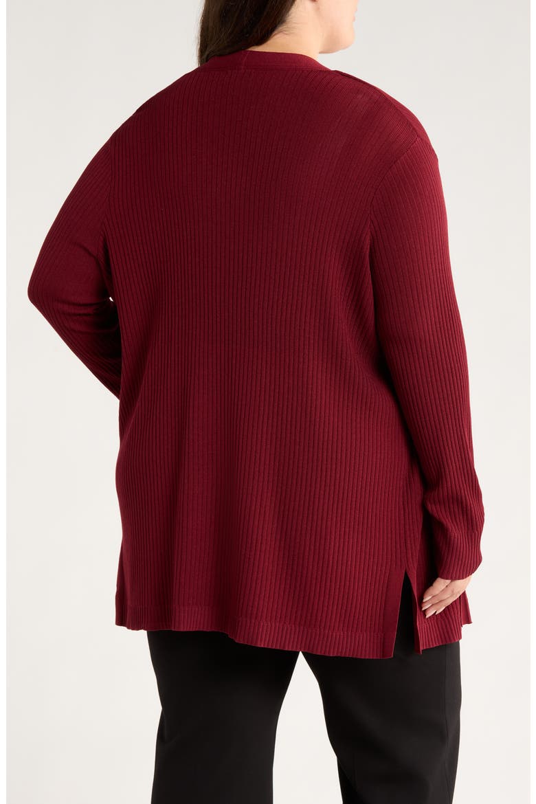Sutton Rib Cardigan, Alternate, color, BORDEAUX