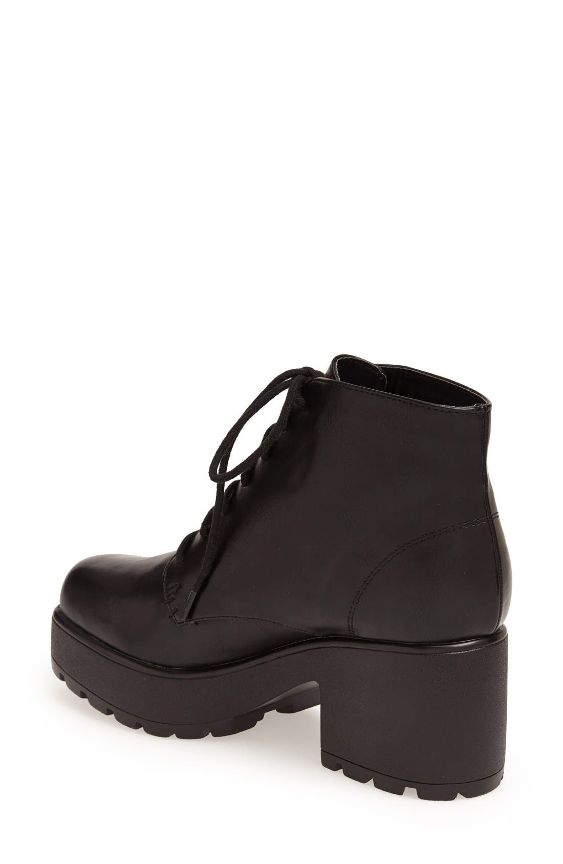 Topshop 'Brit' Platform Boot, Alternate, color, 