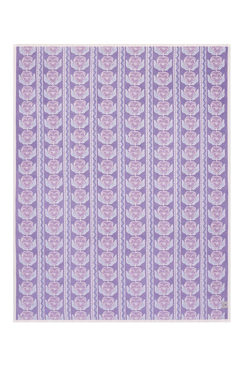 Violets Throw Blanket, Alternate, color, PURPLE