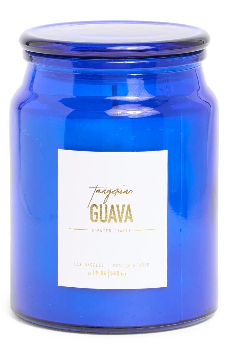 PORTOFINO CANDLES Tangerine Guava Glass Jar Candle, Main, color,