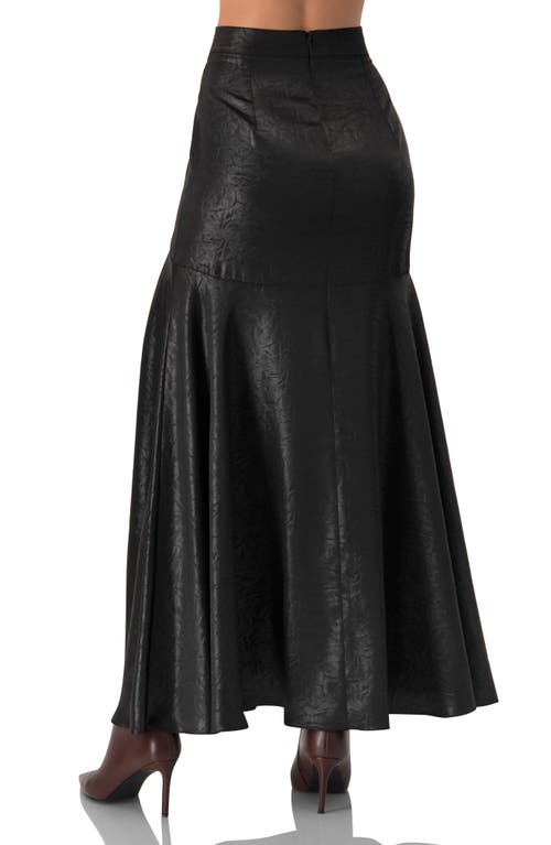 Ivonne A-line Midi Skirt In Black