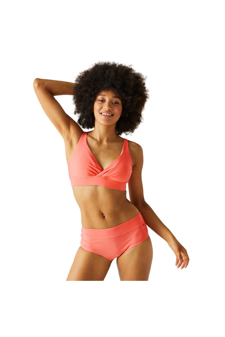Paloma Plain Bikini Top, Alternate, color, Shell Pink