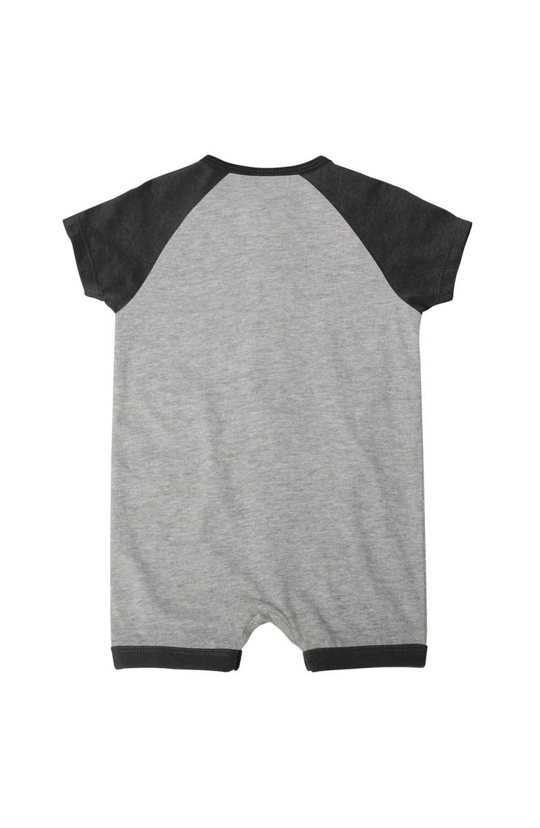 Outerstuff Infant  Heather Gray San Francisco Giants Extra Base Hit Raglan Full-Snap Romper, Alternate, color, 