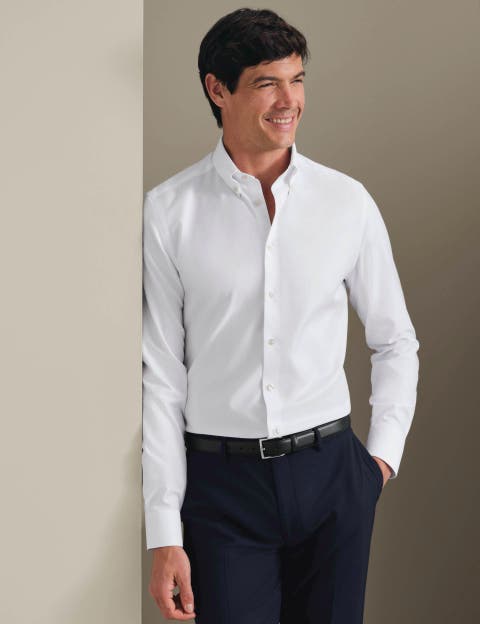 Non-Iron Twill Button Down Shirt