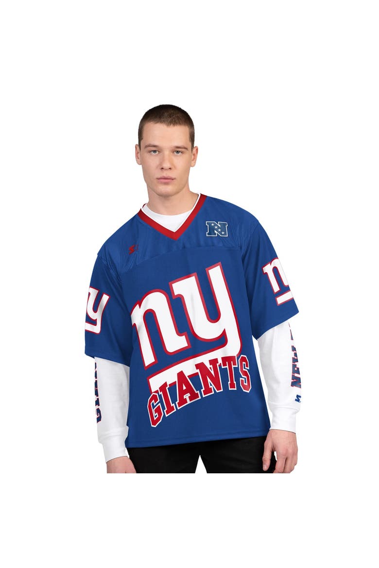 Men's Starter  Royal/White New York Giants Short Sleeve & Long Sleeve T-Shirt Combo Pack, Main, color, Royal