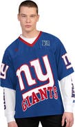 STARTER Men's Starter Royal/White New York Giants Short Sleeve & Long Sleeve T-Shirt Combo Pack