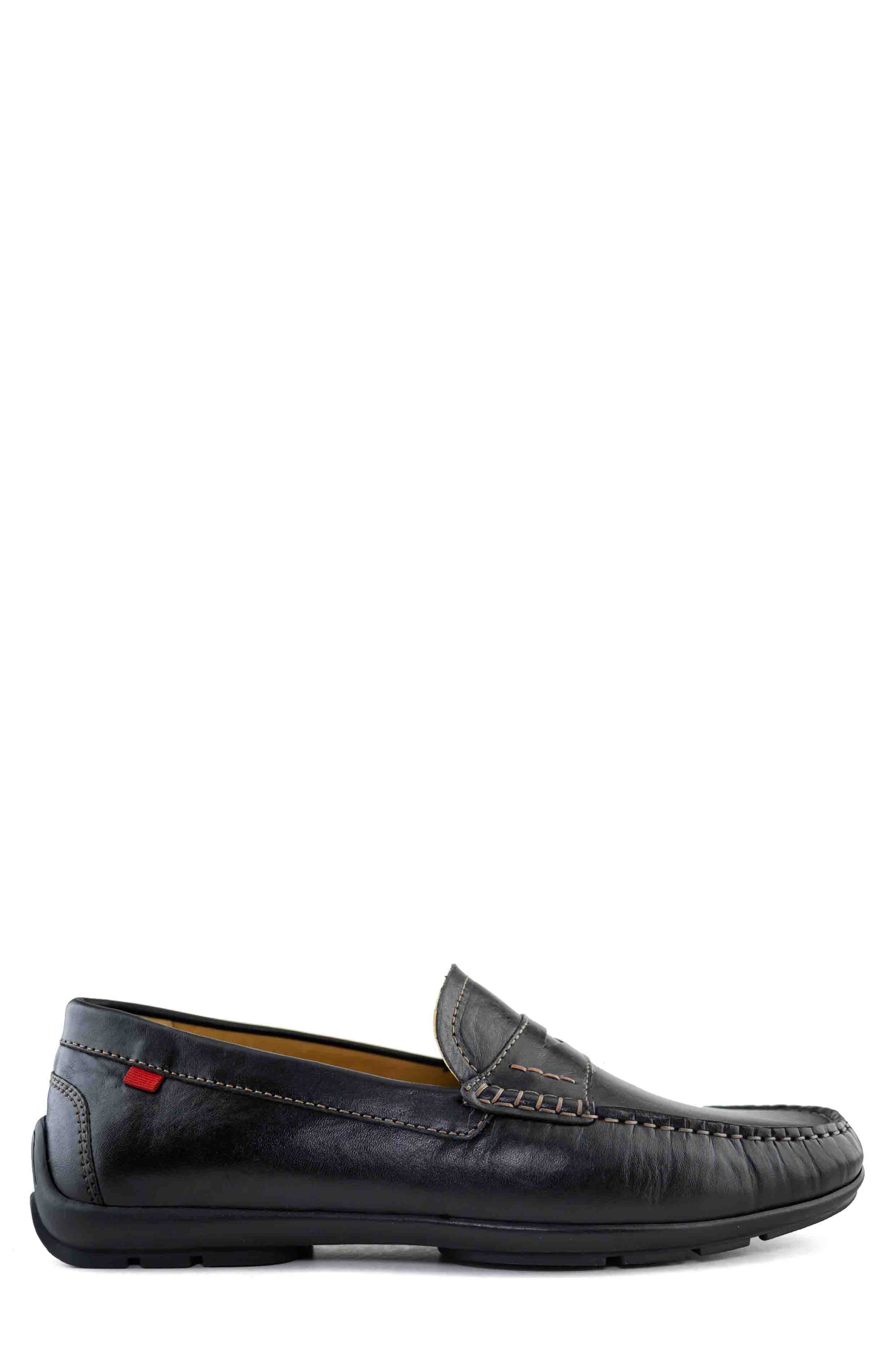 Hamilton Place  Leather Penny Driver Loafer, Alternate, color, BLACK NAPA