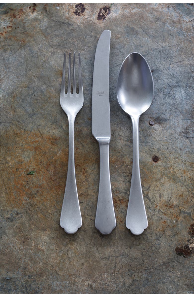 Mepra Dolce Vita Salad Serving Set - 2 Pieces, Alternate, color, Pewter Silver